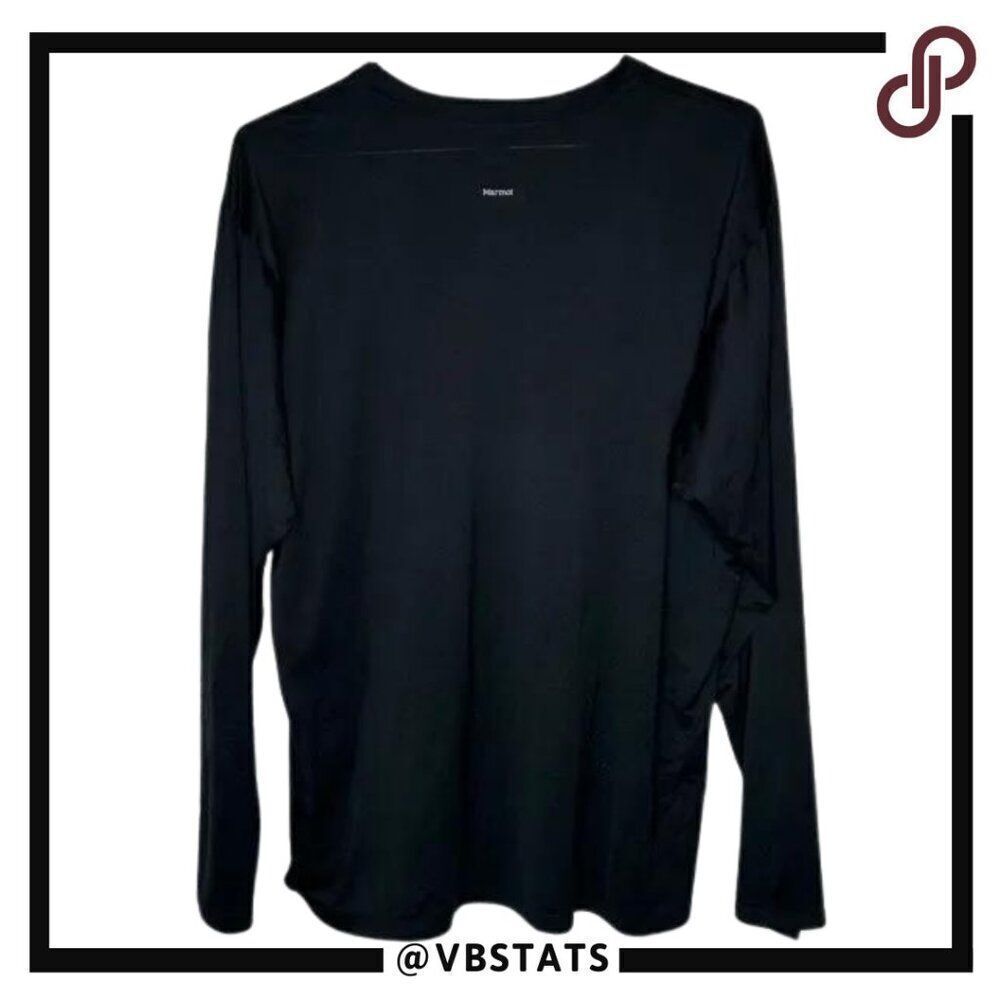 Marmot Long‎ Sleeve Black Athleisure Top in Sixe XXL